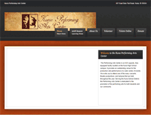 Tablet Screenshot of kunaperformingartscenter.org